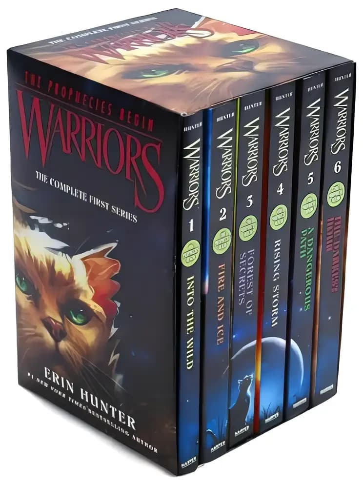 Book cover of 'Warriors Box Set: Volumes 1 to 6: The Complete First Series (Warriors: The Prophecies Begin)'