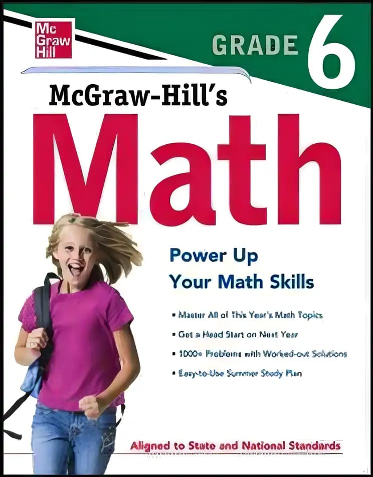 Book cover of 'McGraw-Hill Education Math Grade 6'