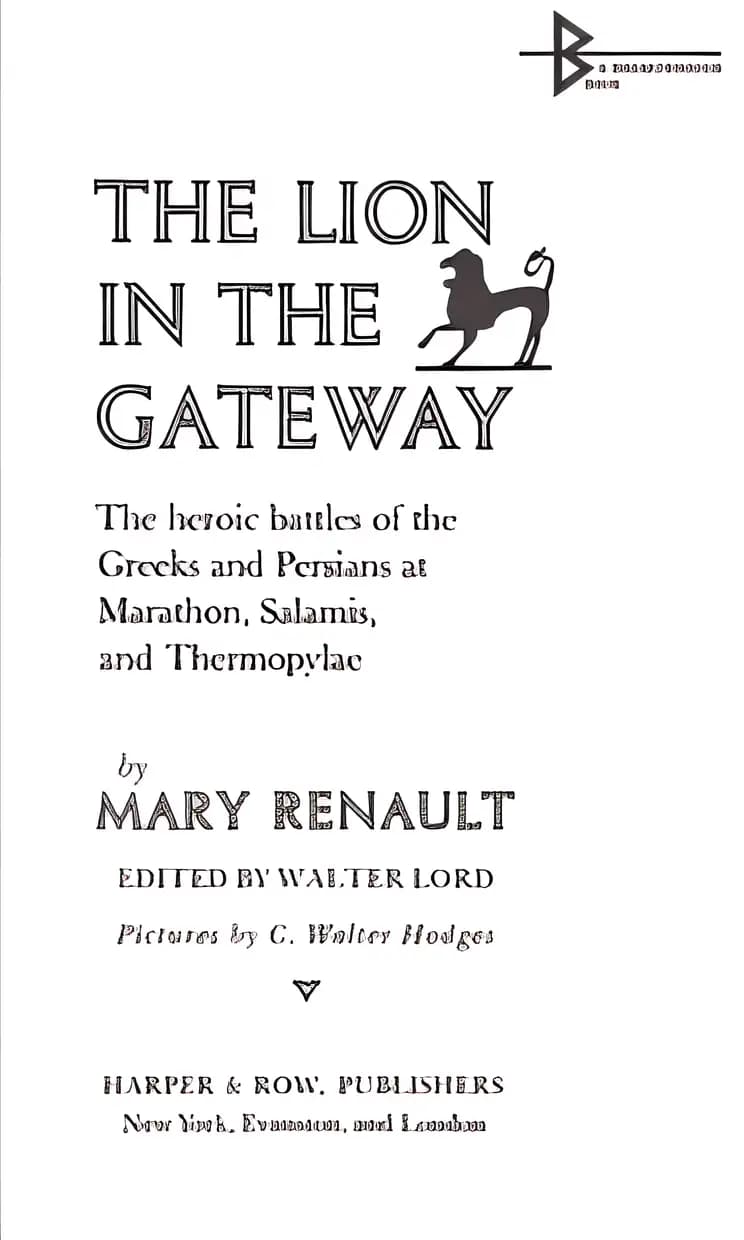 Book cover of 'The Lion in the Gateway'