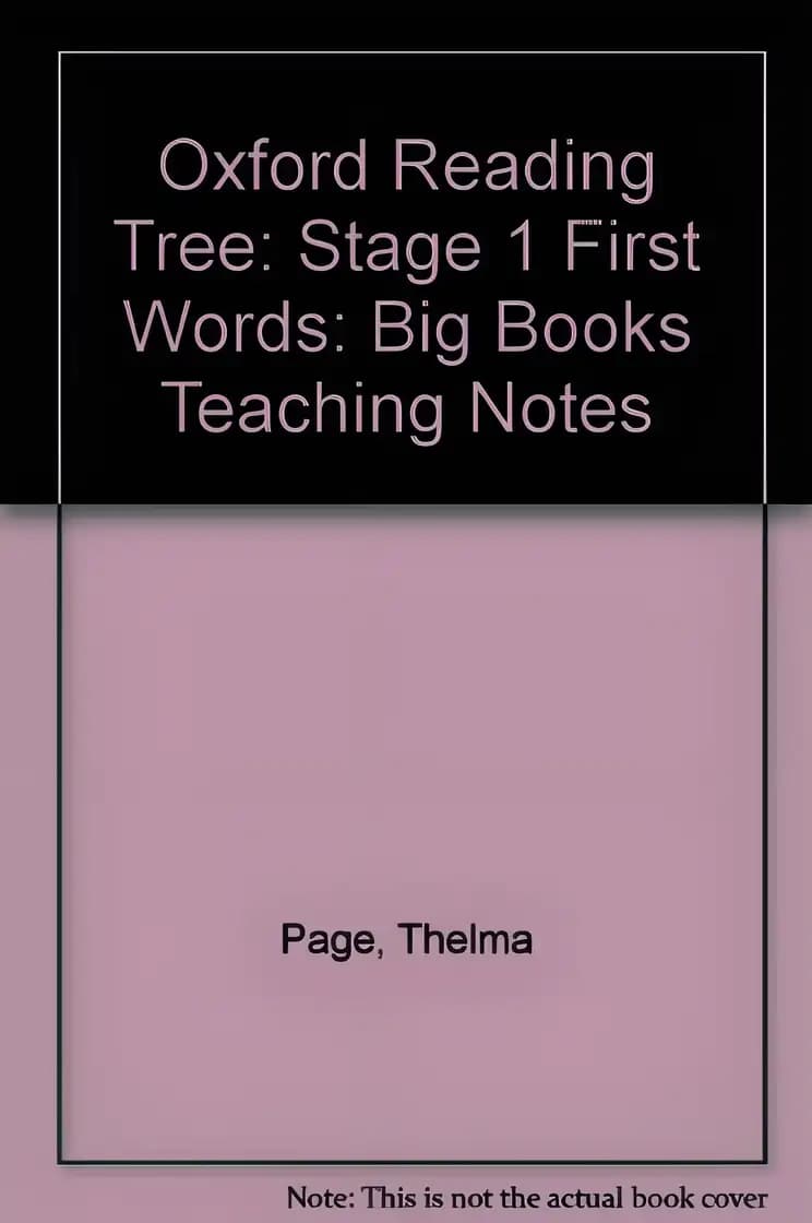 Oxford Reading Tree: Stage 1: First Words: Big Books: Teaching Notes