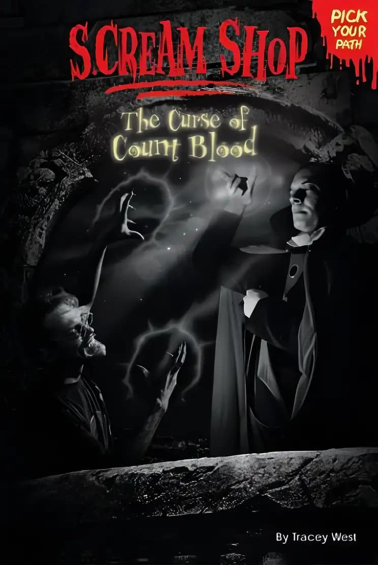 Book cover of 'Scream Shop 7: The Curse of Count Blood'