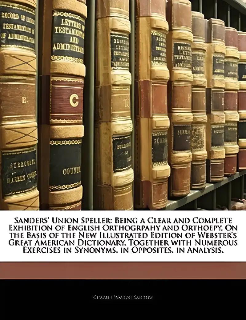 Sanders' Union Speller: Being a Clear and Complete Exhibition of English Orthogrpahy and Orthoepy, On the Basis of the New Illustrated Edition of ... in Synonyms, in Opposites, in Analysis,