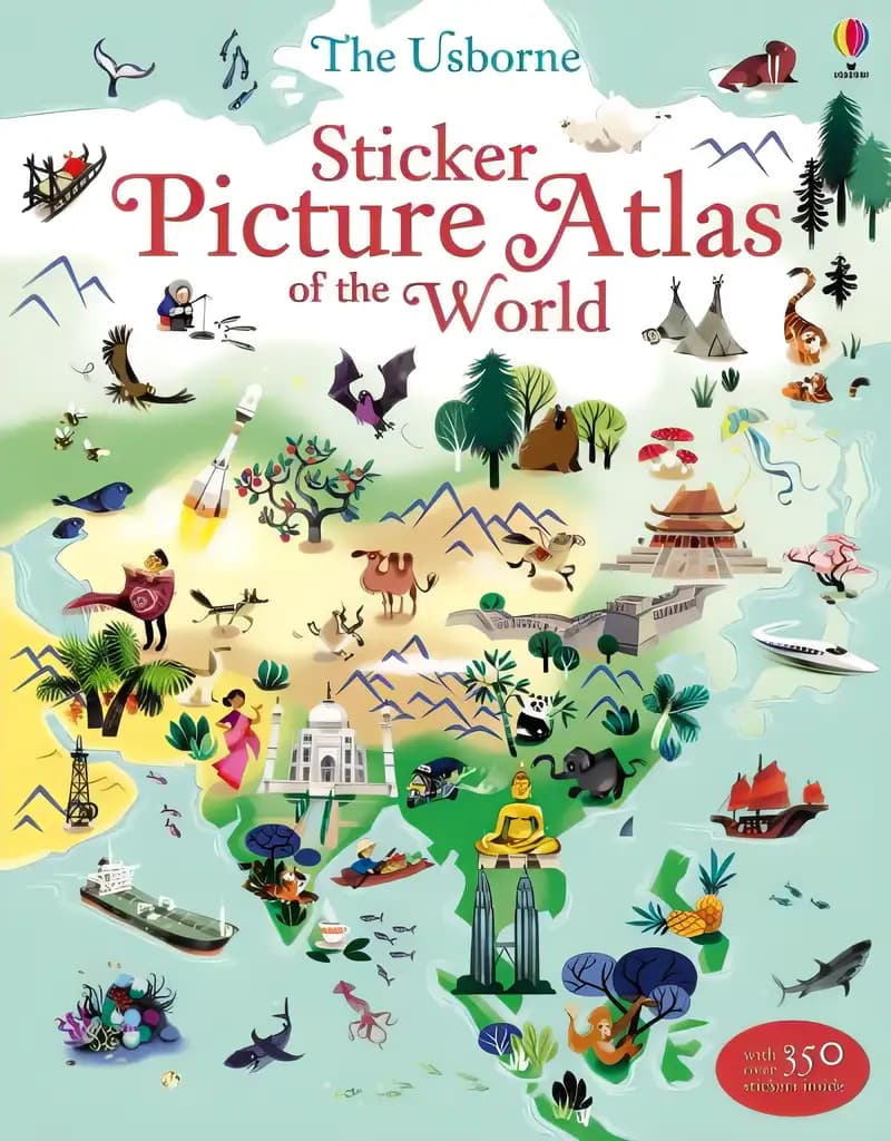 Book cover of 'Sticker Picture Atlas of the World'