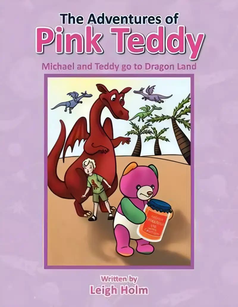 Book cover of 'The Adventures of Pink Teddy: Michael and Teddy Go to Dragon Land'