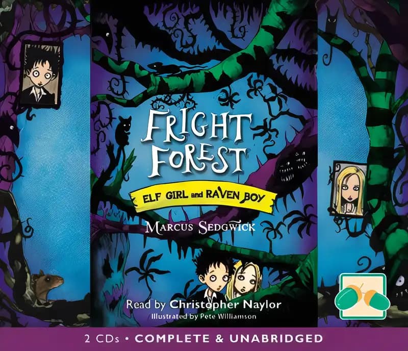 Book cover of 'Fright Forest: Elf Girl and Raven Boy'