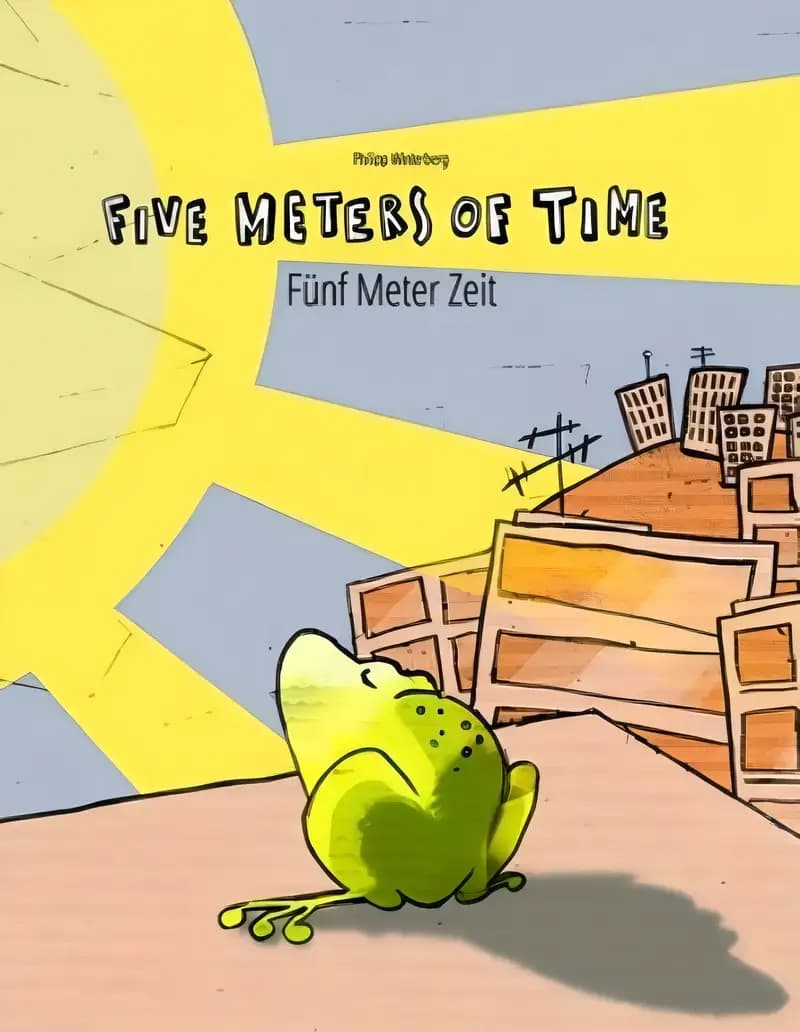 Book cover of 'Five Meters of Time/Fünf Meter Zeit: Children's Picture Book English-German (Bilingual Edition)'