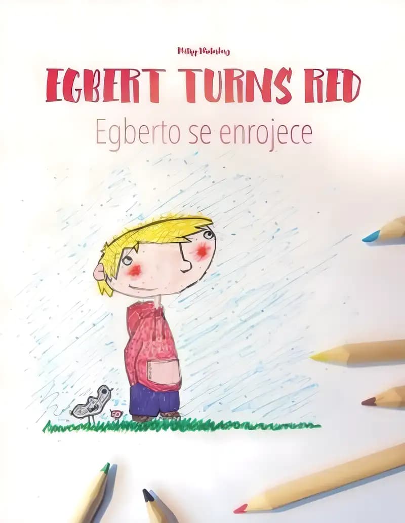 Egbert Turns Red/Egberto se enrojece: Children's Book English-Spanish (Bilingual Edition/Dual Language) (Bilingual Books (English-Spanish) by Philipp Winterberg)