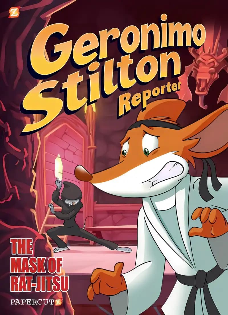 Book cover of 'Geronimo Stilton Reporter #9: The Mask of Rat Jit-su (9) (Geronimo Stilton Reporter Graphic Novels)'