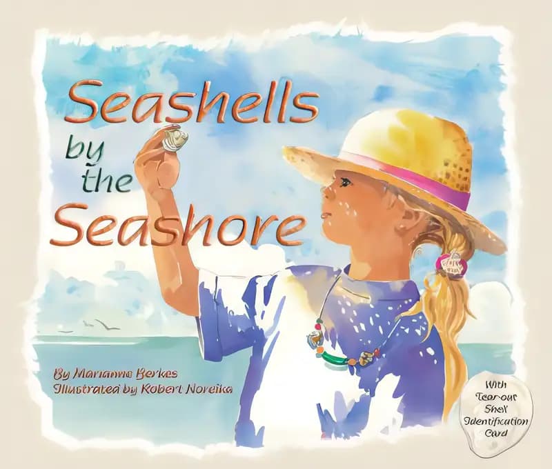 Book cover of 'Seashells by the Seashore: A Counting Book for Kids Perfect for the Beach or Classroom (Includes Different Facts About Seashells)'