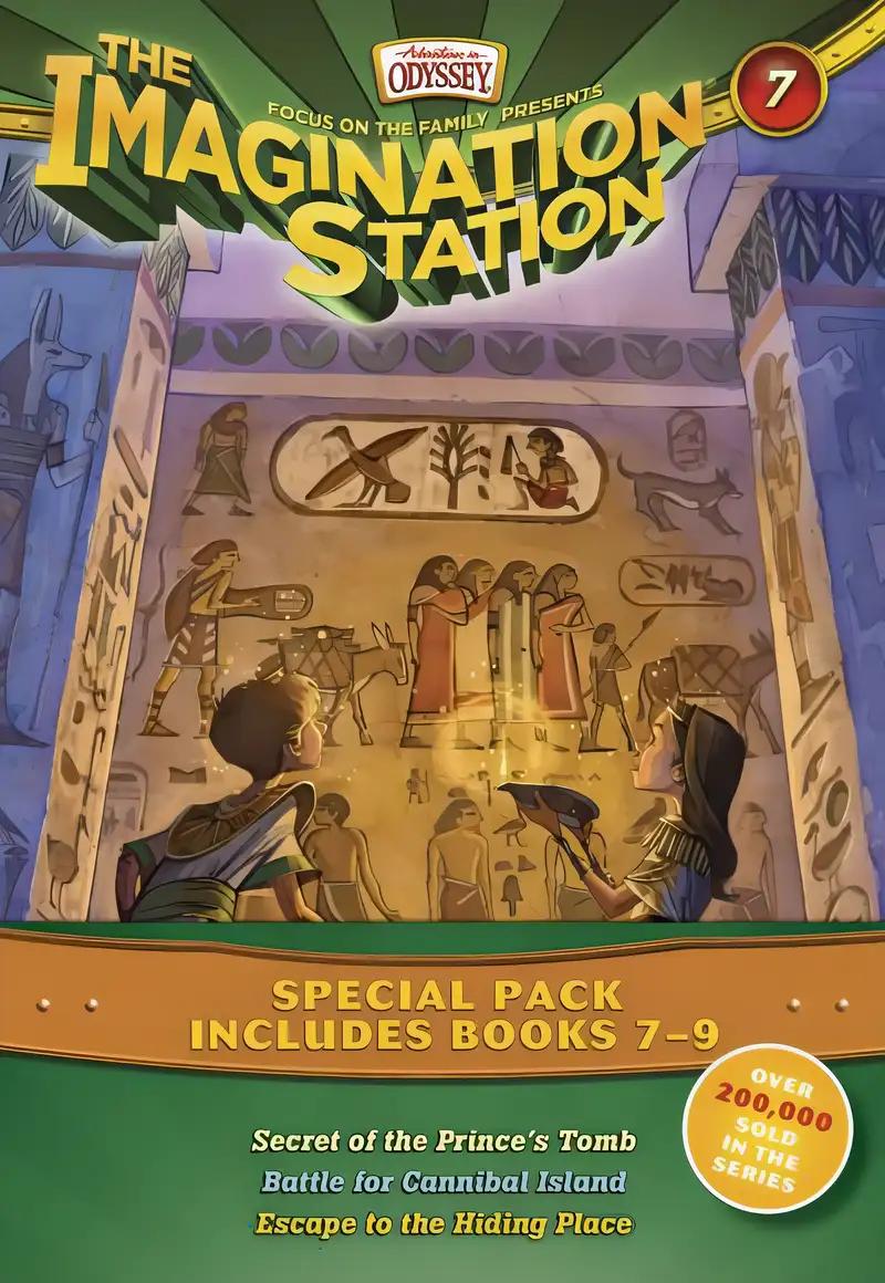 Imagination Station Books 3-Pack: Secret of the Prince's Tomb / Battle for Cannibal Island / Escape to the Hiding Place (AIO Imagination Station Books)