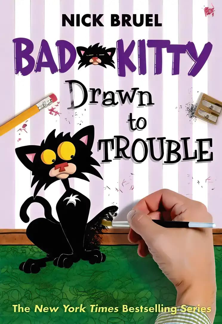 Book cover of 'Bad Kitty Drawn to Trouble'