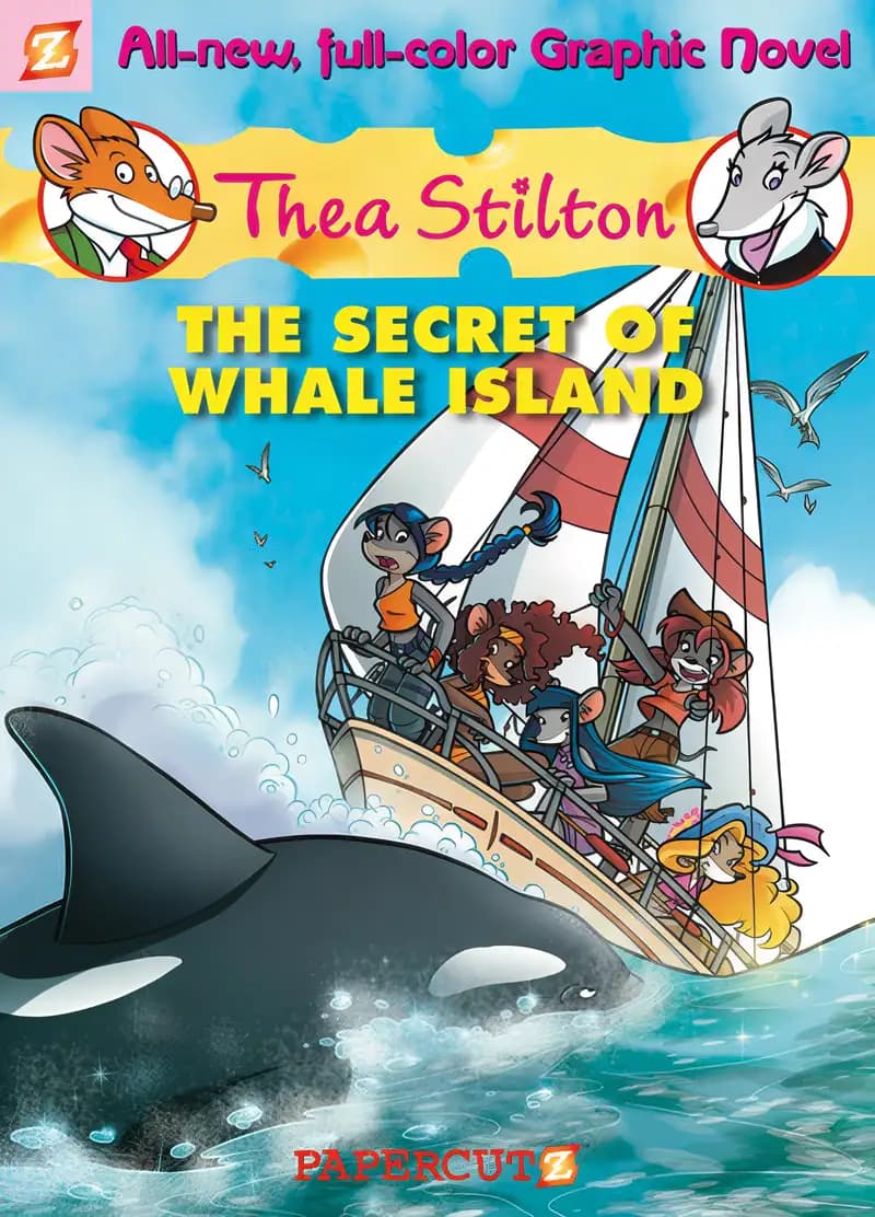 Book cover of 'Thea Stilton Graphic Novels #1: The Secret of Whale Island'