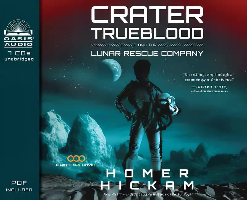 Book cover of 'Crater Trueblood and the Lunar Rescue Company (A Helium-3 Novel, 3)'