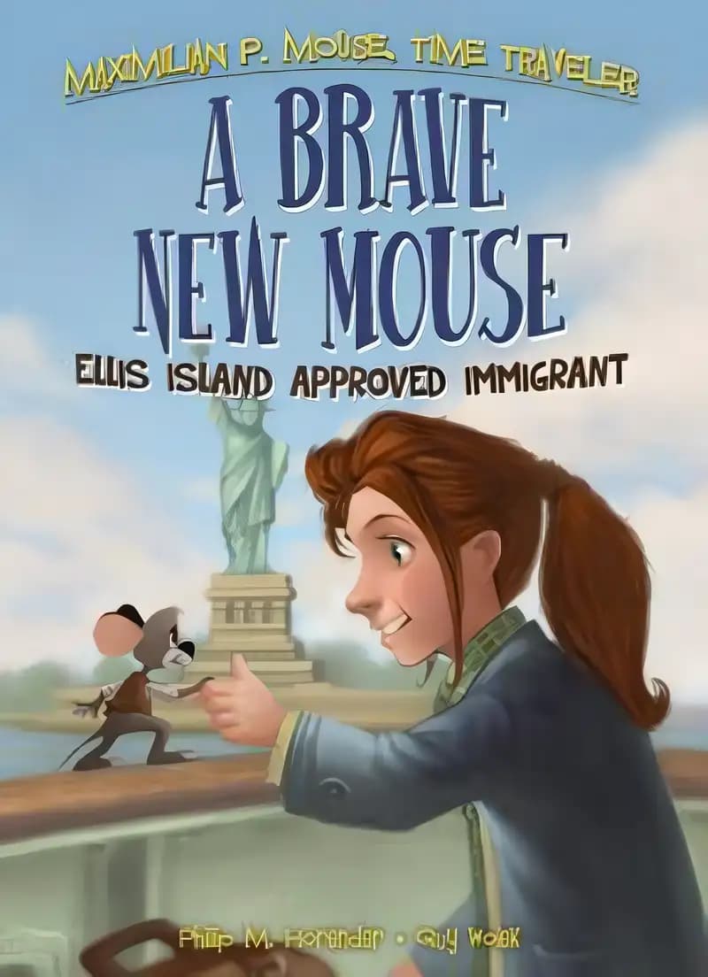 Book cover of 'Brave New Mouse: Ellis Island Approved Immigrant Book 5 (Maximilian P. Mouse, Time Traveler) (Maximilian P. Mouse Time Traveler, 5)'