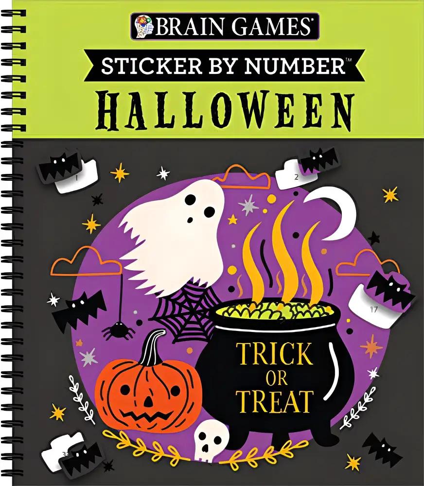 Brain Games - Sticker by Number: Halloween (Trick or Treat Cover) (Volume 2)