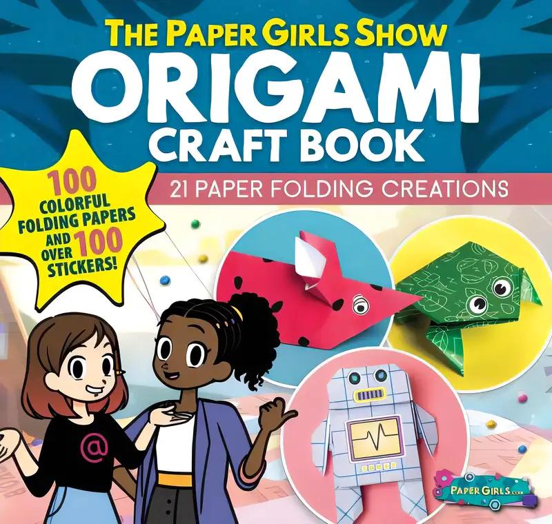 The Paper Girls Show Origami Craft Book: 20 Paper Folding Creations (Fox Chapel Publishing) Origami Kit for Kids Ages 6-12 - 100 Sheets of Origami Paper, Stickers, QR Codes to Video, and More