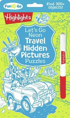 Let's Go Neon Travel Hidden Pictures Puzzles