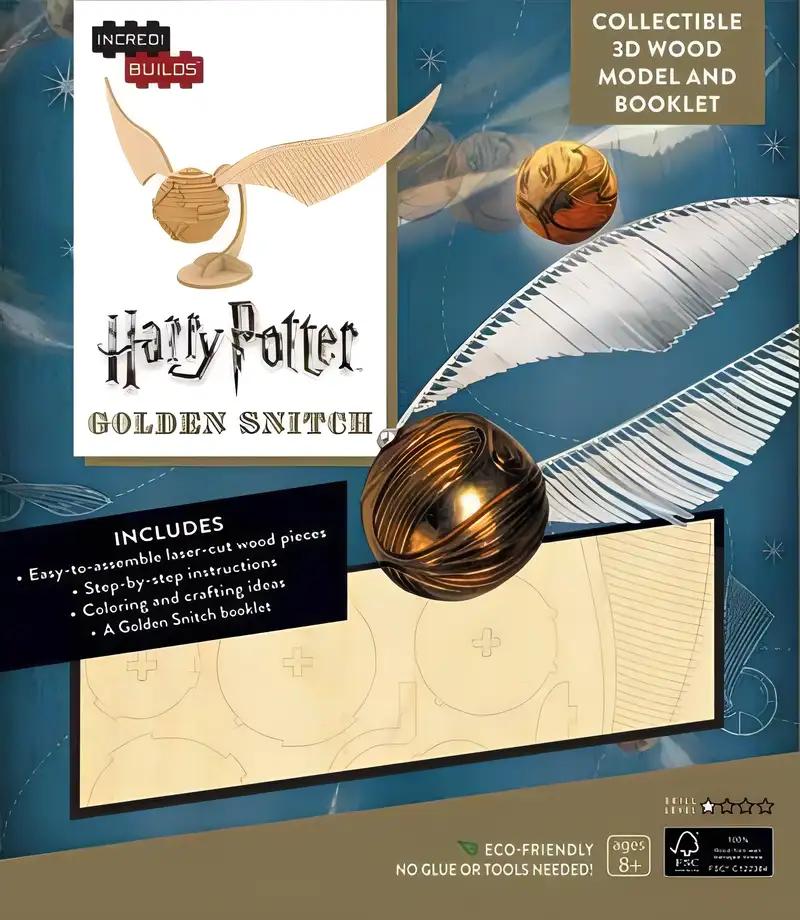 IncrediBuilds: Harry Potter: Golden Snitch 3D Wood Model and Booklet