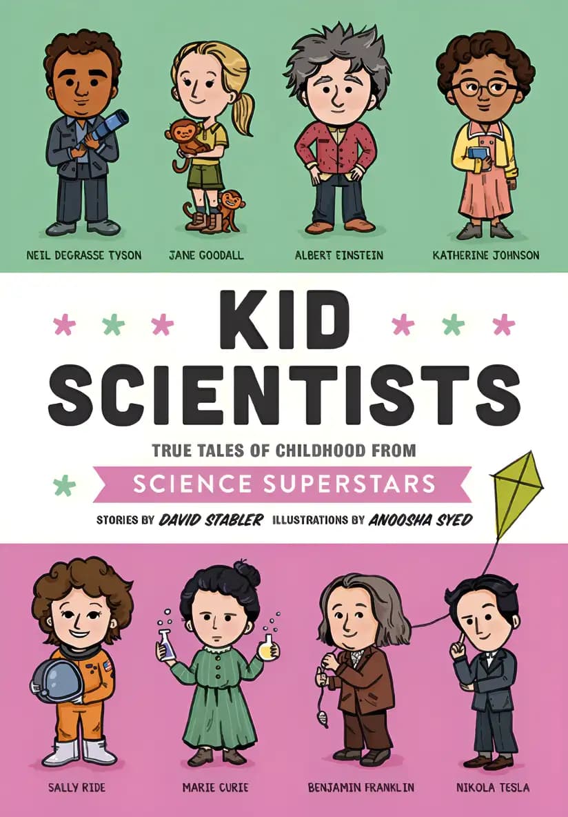 Book cover of 'Kid Scientists: True Tales of Childhood from Science Superstars'