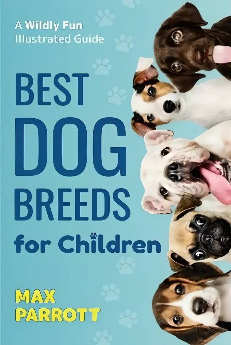 Book cover of 'Best Dog Breeds For Children: A wildly fun illustrated guide (Puppy Raising Books Book 2)'