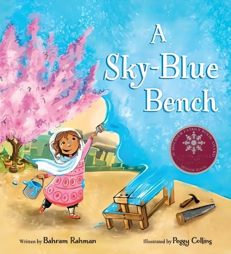 A Sky-Blue Bench