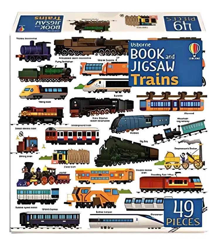 Usborne Book and Jigsaw Trains