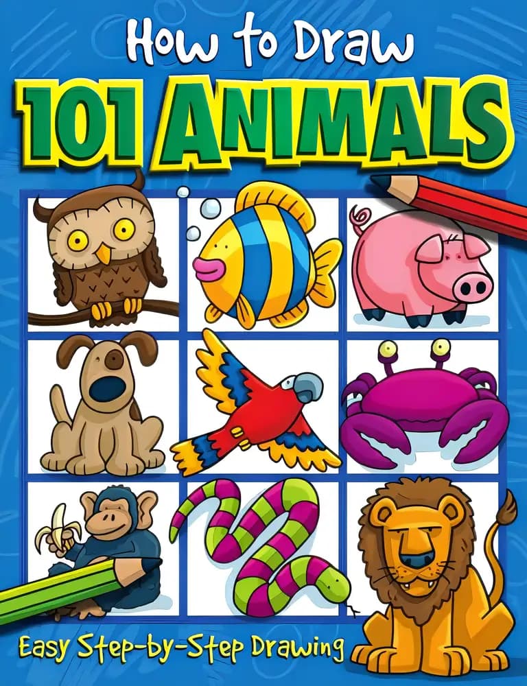 Book cover of 'How to Draw 101 Animals (1)'