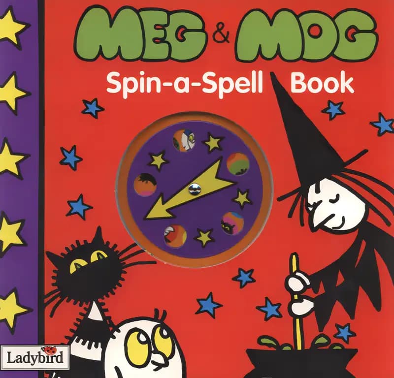 Meg and Mog Spin-A-Spell Book: Everything you need to know Book cover of 'Meg and Mog Spin-A-Spell Book'