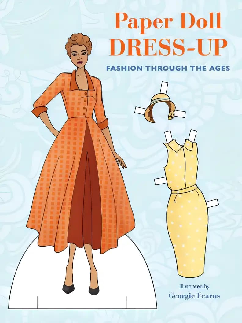 Book cover of 'Paper Doll Dress-Up: Fashion through the ages'