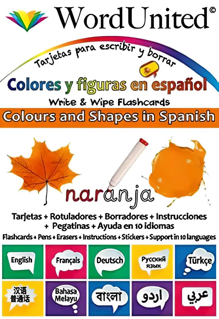 Colours and Shapes in Spanish: Write & Wipe Flashcards