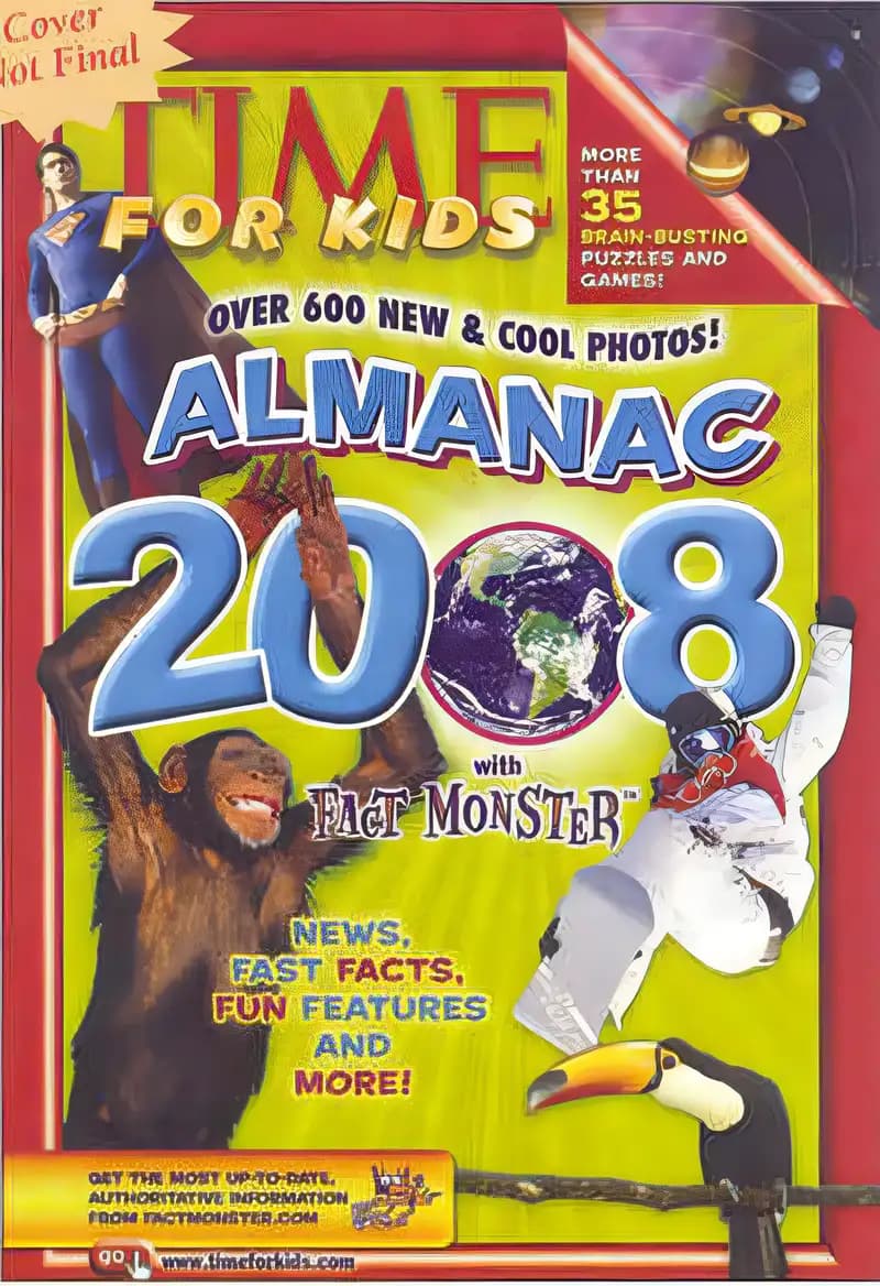 Book cover of 'Time for Kids: Almanac 2008'