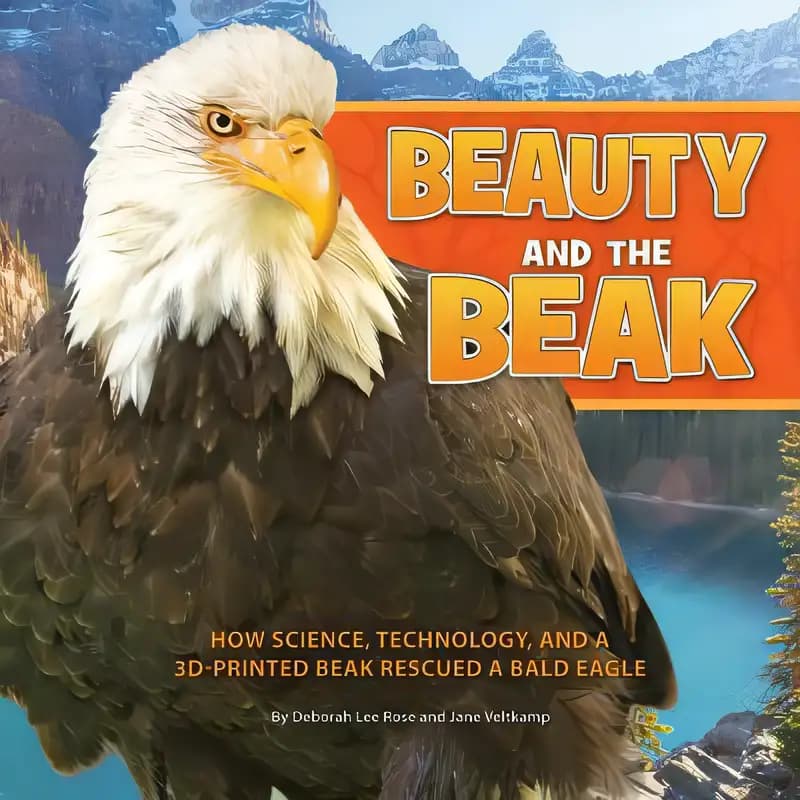 Book cover of 'Beauty and the Beak: How Science, Technology, and a 3D-Printed Beak Rescued a Bald Eagle'