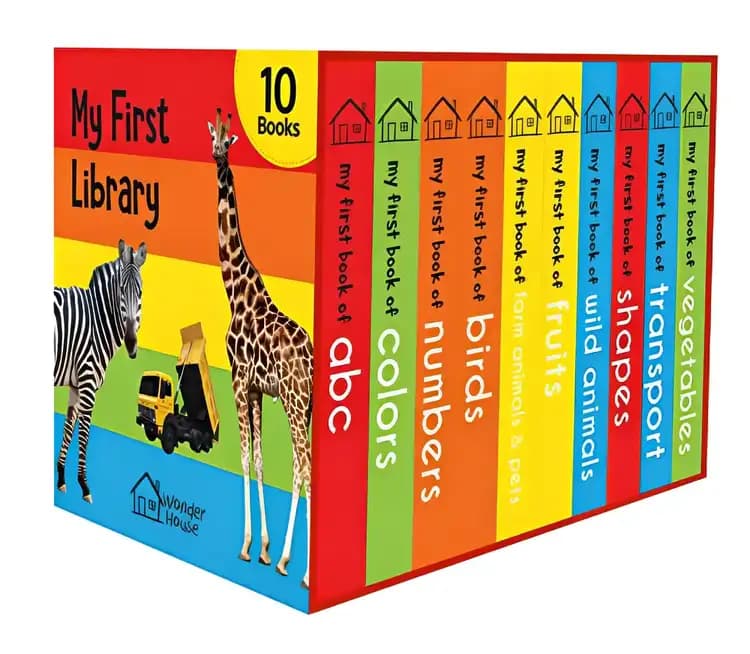 Book cover of 'My First Library : Boxset of 10 Board Books for Kids (My First Book of)'