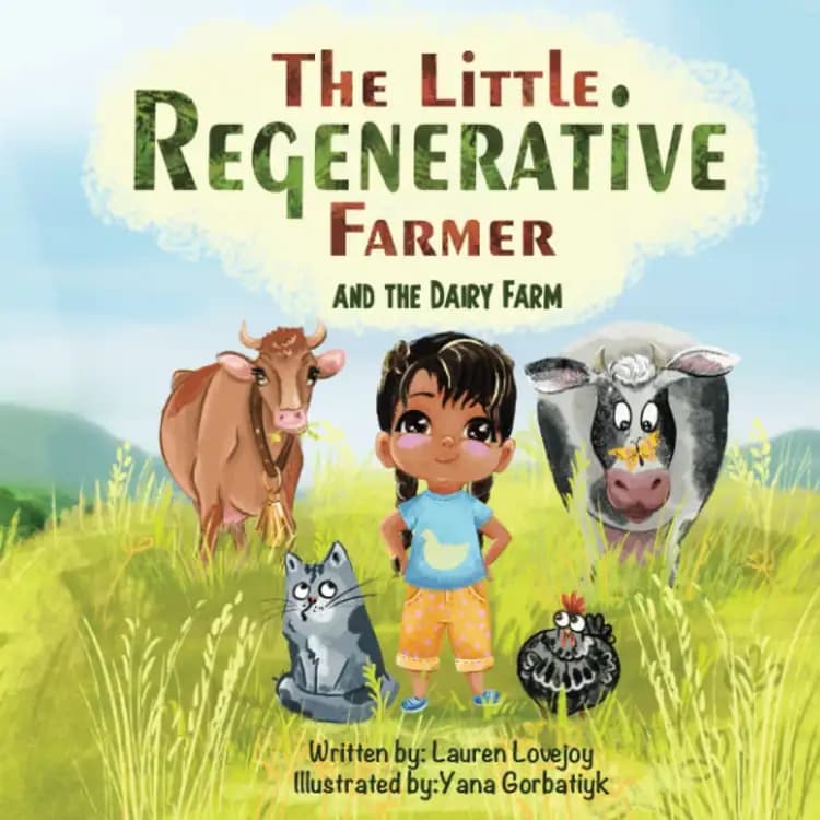 Book cover of 'The Little Regenerative Farmer and The Dairy Farm'