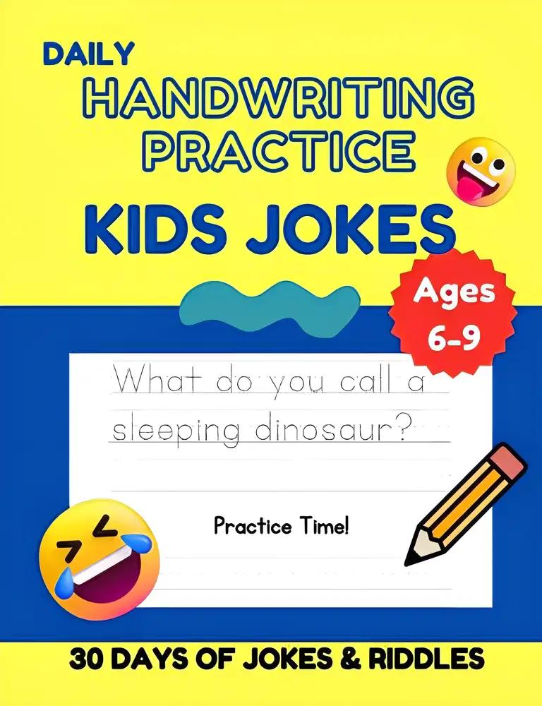 Daily Handwriting Practice Kids Jokes - Tracing Letters and Forming Sentences