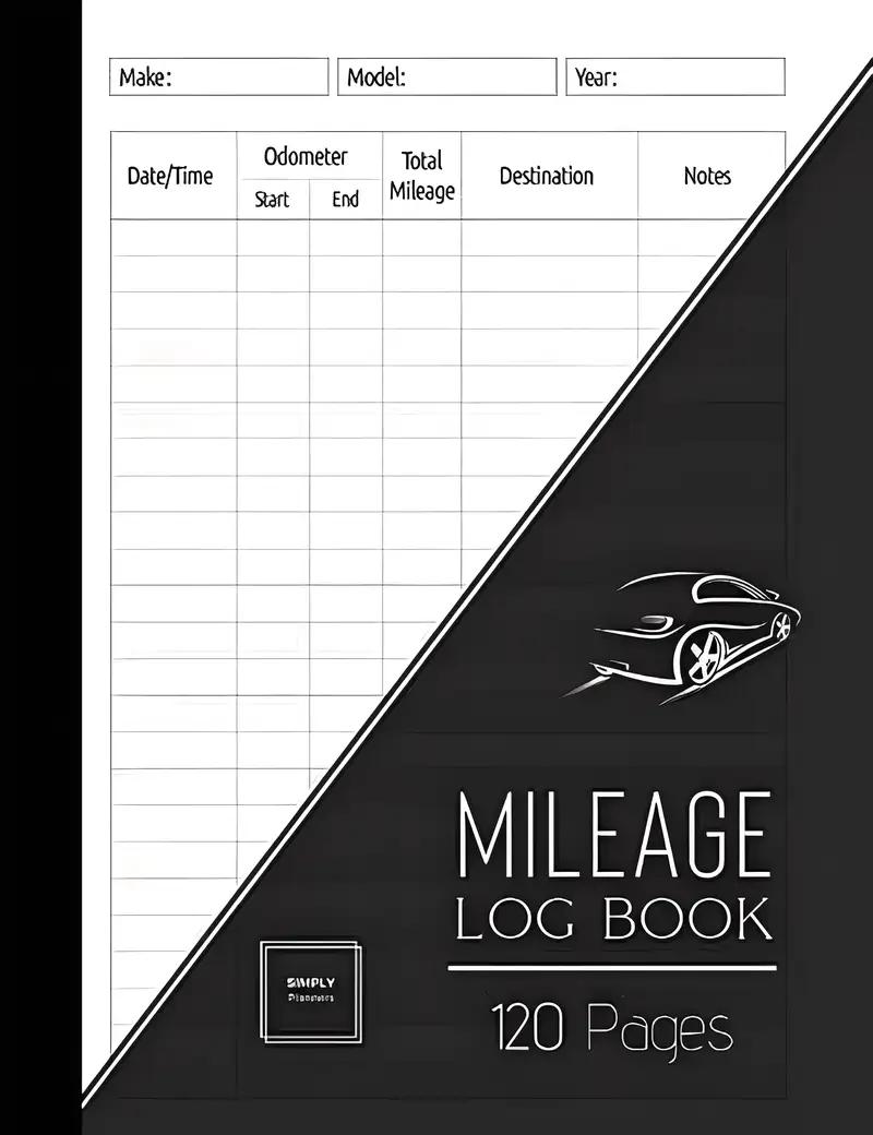 Mileage Log Book: Car Tracker for Business Auto Driving Record