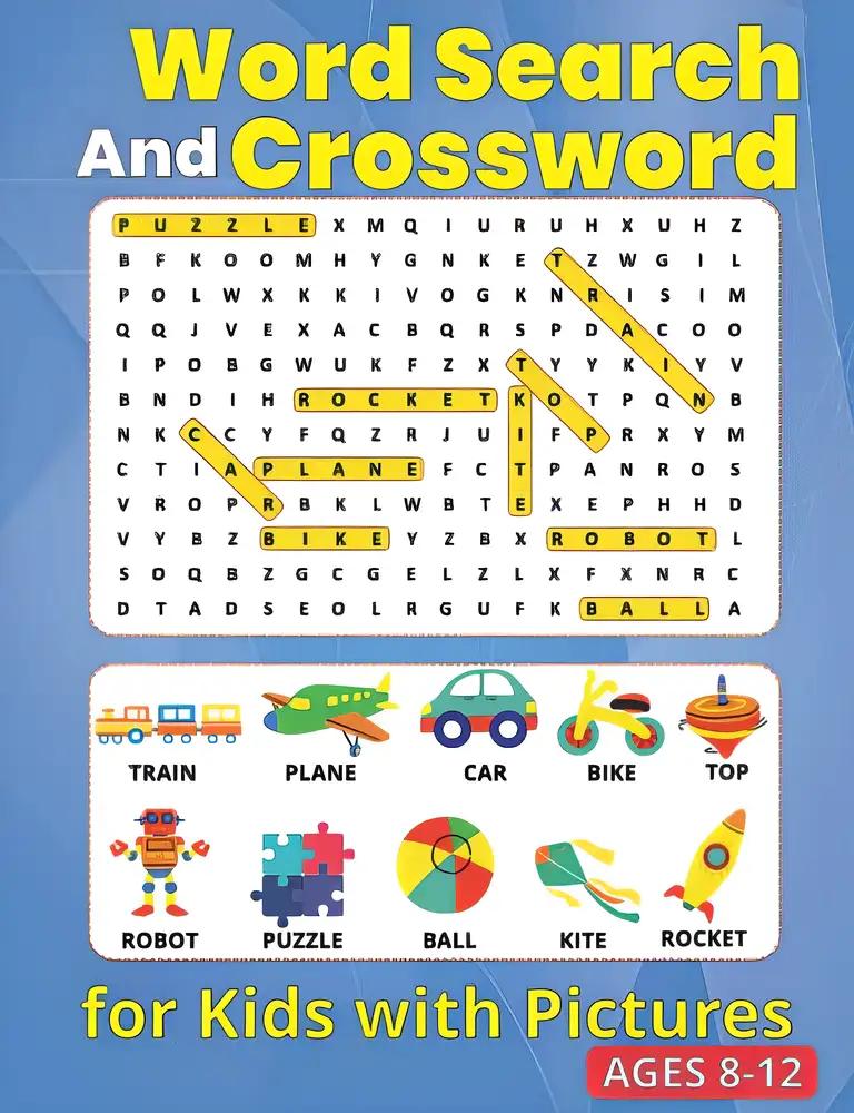 Word Search for Kids with Pictures Ages 8-12