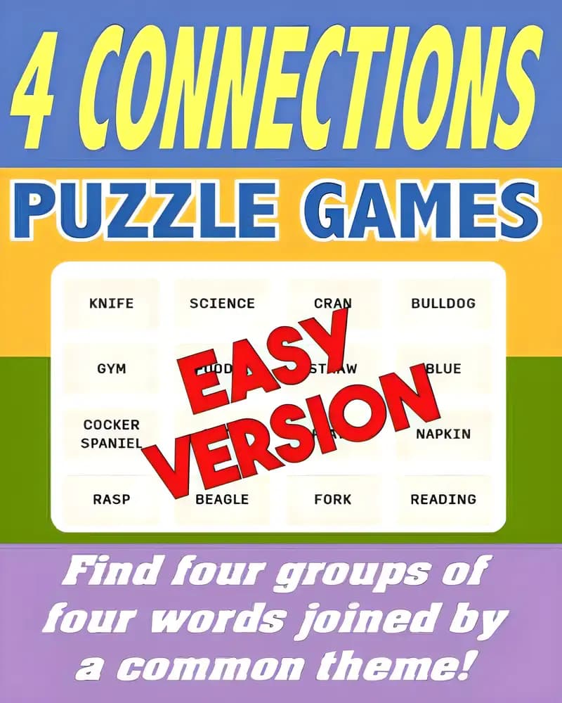 Book cover of '4 Connections Puzzle Games: Easy Version'