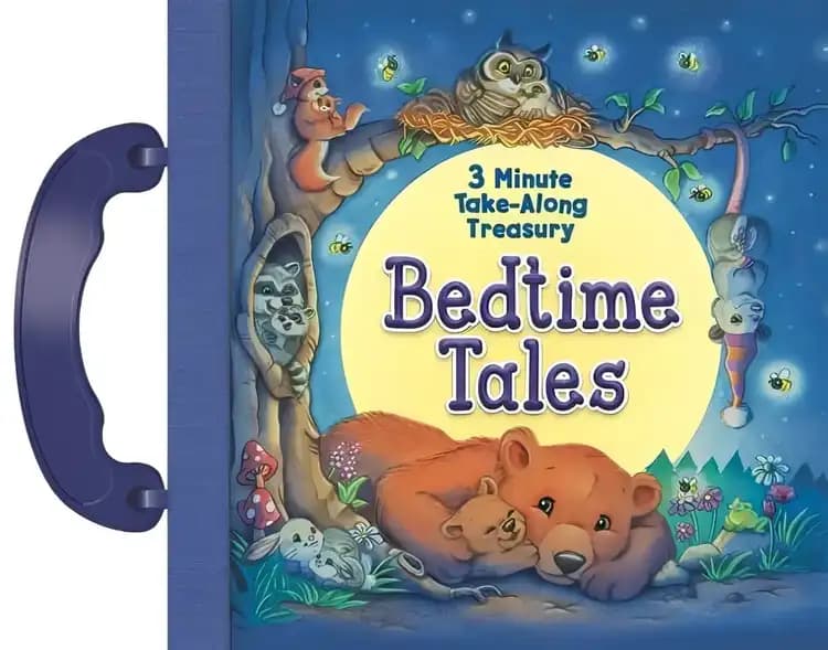 Find out what’s special about Bedtime Tales: 3-Minute Take Along Treasury Book cover of 'Bedtime Tales: 3-Minute Take Along Treasury'